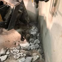 Sewer line excavation